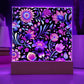 Mexican Floral Fiesta Pattern 057 - Square Acrylic Plaque With LED Base