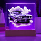 Muscle Car 13 - Square Acrylic Plaque With LED Base