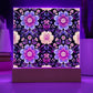 Mexican Floral Fiesta Pattern 046 - Square Acrylic Plaque With LED Base