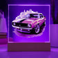 Muscle Car 08 - Square Acrylic Plaque With LED Base