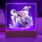 Cute Sea Turtle 008 - Square Acrylic Plaque With LED Base