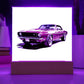 Muscle Car 01 - Square Acrylic Plaque With LED Base