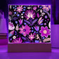 Mexican Floral Fiesta Pattern 039 - Square Acrylic Plaque With LED Base