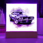 Muscle Car 13 - Square Acrylic Plaque With LED Base