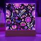 Mexican Floral Fiesta Pattern 058 - Square Acrylic Plaque With LED Base