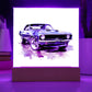 Muscle Car 12 - Square Acrylic Plaque With LED Base