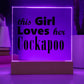 Cockapoo - Square Acrylic Plaque With LED Base
