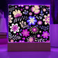 Mexican Floral Fiesta Pattern 032 - Square Acrylic Plaque With LED Base