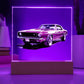 Muscle Car 01 - Square Acrylic Plaque With LED Base