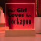 Cockapoo - Square Acrylic Plaque With LED Base