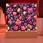Mexican Floral Fiesta Pattern 065 - Square Acrylic Plaque With LED Base