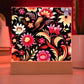 Mexican Floral Fiesta Pattern 033 - Square Acrylic Plaque With LED Base