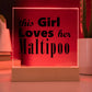 Maltipoo - Square Acrylic Plaque With LED Base