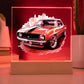 Muscle Car 08 - Square Acrylic Plaque With LED Base