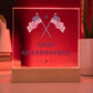 Army Grandmother - Square Acrylic Plaque With LED Base