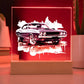 Muscle Car 02 - Square Acrylic Plaque With LED Base