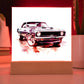 Muscle Car 12 - Square Acrylic Plaque With LED Base