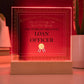 World's Greatest Loan Officer - Square Acrylic Plaque With LED Base