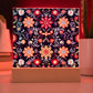Mexican Floral Fiesta Pattern 071 - Square Acrylic Plaque With LED Base
