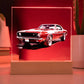 Muscle Car 01 - Square Acrylic Plaque With LED Base