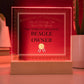 World's Greatest Beagle Owner - Square Acrylic Plaque With LED Base