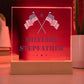 Military Stepfather - Square Acrylic Plaque With LED Base