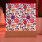 Mexican Floral Fiesta Pattern 042 - Square Acrylic Plaque With LED Base