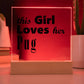 Pug - Square Acrylic Plaque With LED Base