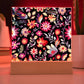 Mexican Floral Fiesta Pattern 053 - Square Acrylic Plaque With LED Base