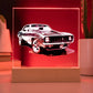 Muscle Car 09 - Square Acrylic Plaque With LED Base