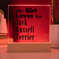 Jack Russell Terrier - Square Acrylic Plaque With LED Base