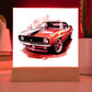 Muscle Car 08 - Square Acrylic Plaque With LED Base