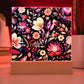 Mexican Floral Fiesta Pattern 031 - Square Acrylic Plaque With LED Base