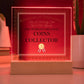 World's Greatest Coins Collector - Square Acrylic Plaque With LED Base