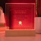 World's Greatest Executive Administrative Assistant - Square Acrylic Plaque With LED Base