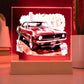Muscle Car 04 - Square Acrylic Plaque With LED Base
