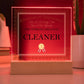World's Greatest Cleaner - Square Acrylic Plaque With LED Base