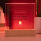 World's Greatest Government Accountant - Square Acrylic Plaque With LED Base