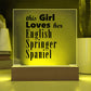 English Springer Spaniel - Square Acrylic Plaque With LED Base