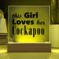 Cockapoo - Square Acrylic Plaque With LED Base