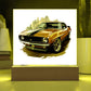 Muscle Car 08 - Square Acrylic Plaque With LED Base