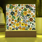 Mexican Floral Fiesta Pattern 010 - Square Acrylic Plaque With LED Base