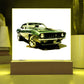 Muscle Car 09 - Square Acrylic Plaque With LED Base