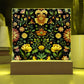 Mexican Floral Fiesta Pattern 063 - Square Acrylic Plaque With LED Base