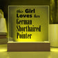 German Shorthaired Pointer - Square Acrylic Plaque With LED Base
