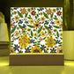 Mexican Floral Fiesta Pattern 007 - Square Acrylic Plaque With LED Base
