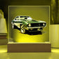 Muscle Car 09 - Square Acrylic Plaque With LED Base