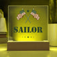 Sailor - Square Acrylic Plaque With LED Base
