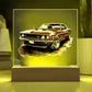 Muscle Car 07 - Square Acrylic Plaque With LED Base