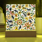 Mexican Floral Fiesta Pattern 003 - Square Acrylic Plaque With LED Base